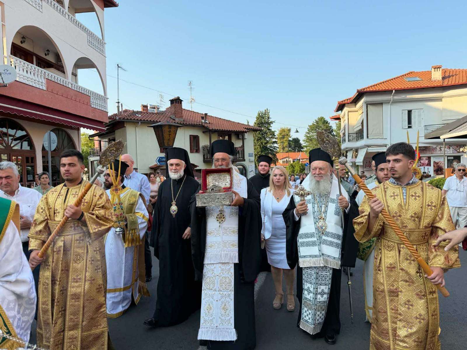 Με λαμπρότητα η υποδοχή της Τιμίας Κάρας του Αγίου Παρθενίου στο Λιτόχωρο Πιερίας
